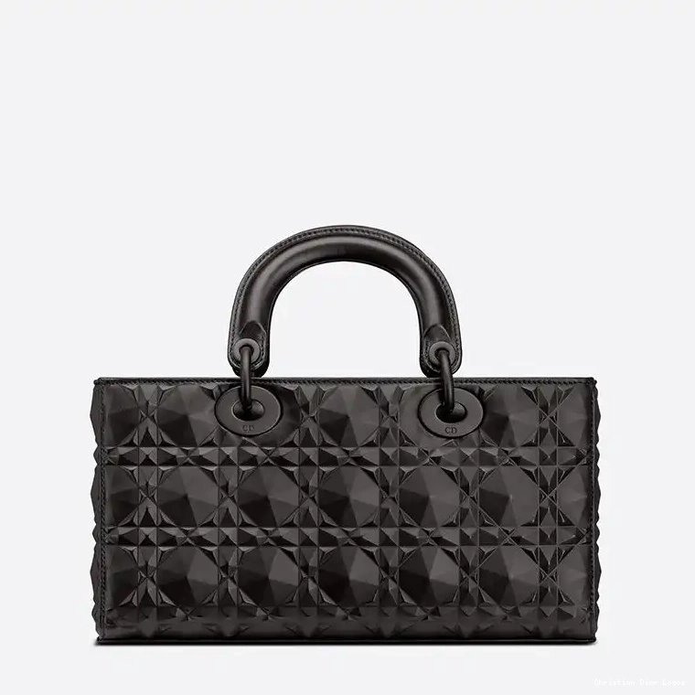 Cheap Diamond with Calfskin Motif Black Bag Lady Medium D-Joy Cannage Ultramatte 0504 Luxury